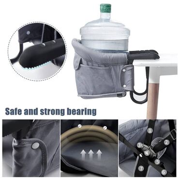 Hranilice: Prijenosna viseća stolica za bebe – siva - Stolica koja se lako — 3