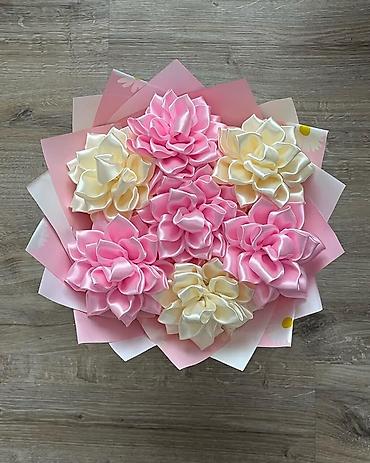 gul toxum satışı: Satınalma üçün əl işi süni gül buketləri - Material: atlas/saten — 3