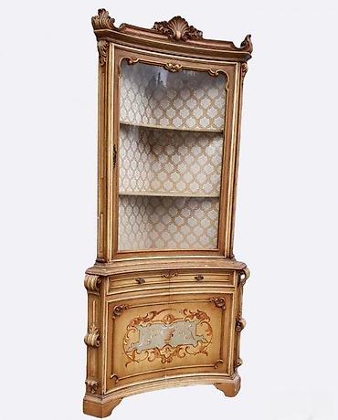 100cm: Stilska ugaona vitrina (polukruzna) Vitrina u dobrom stanju — 3