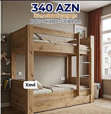 uşaq çarpayısı 2 mərtəbə: İki mərtəbəli çarpayı - Qiymət: 340 AZN (şəkildə göstərilib) - — 1