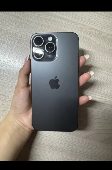 Apple iPhone: IPhone 15 Pro Max, Новый, 512 ГБ, Черный, Наушники, Зарядное устройство, Защитное стекло, 100 %