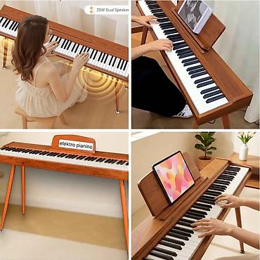 Digər: Elektro Pianino Qəhvəyi rəngli 88 klaviş tam oktava Pianino səslidir 4 — 1