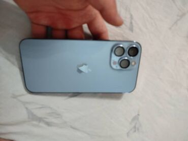 тесла телефон: IPhone 13 Pro Max, Б/у, 256 ГБ, Sierra Blue, Защитное стекло, Чехол, 80 %