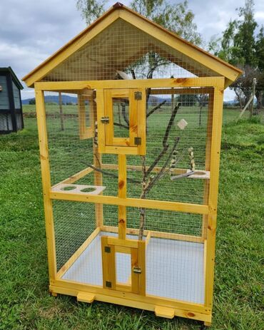 собаки на продажу: 🪵Taxta quş qəfəsi hündürlük 1.80📏, uzunluq 80 dərinlik 40sm. Ölçü və