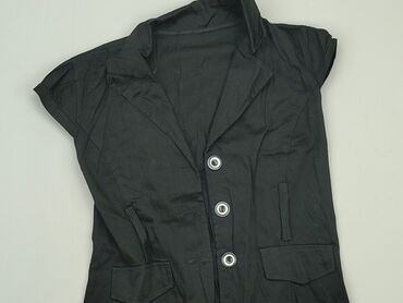 czarne bluzki krótki rekaw: Blouse, S (EU 36), condition - Very good