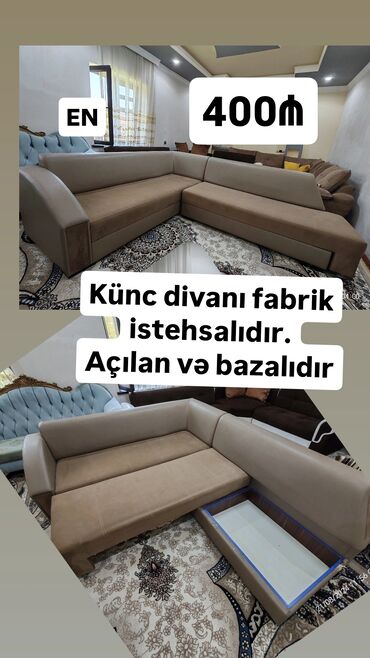 mebel kunc dıvan: Künc divan, İşlənmiş, Açılan, Bazalı, Ödənişli çatdırılma