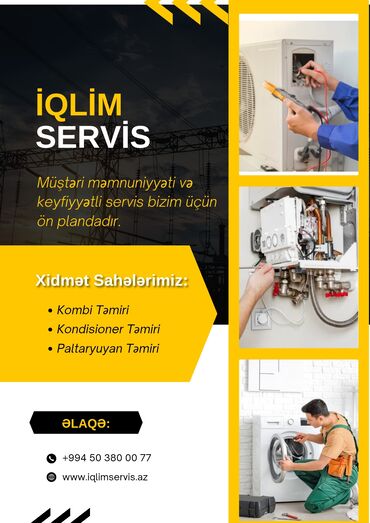 ремонт стиральных машин в баку: İqlimservis.az olaraq sizə aşağıdakı xidmətləri təklif edirik