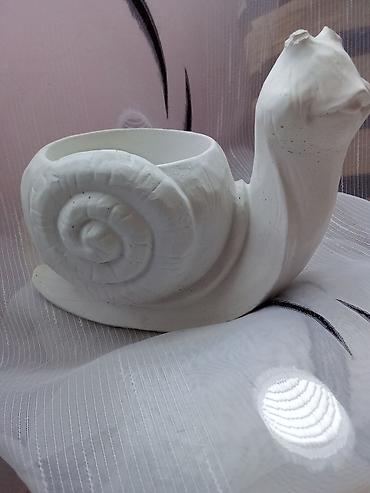 Figure: Dekorativne gipsane figure i saksije – ručni rad - Materijal: beli — 13