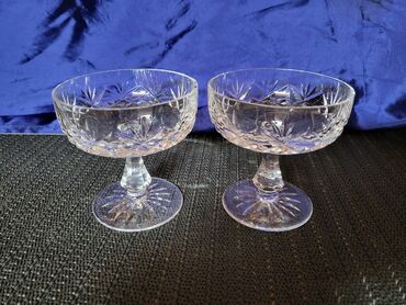 Čaše: Case nove za dvoje,kristal,rucni rad za zestoko pice iz 70ih. Case — 9
