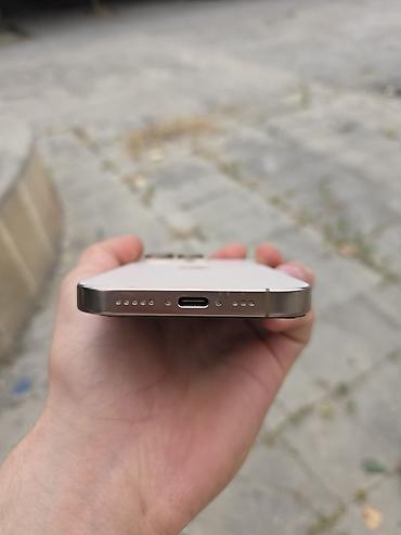 iphone 15 ağ: IPhone 16 Pro, 128 GB, Desert Titanium, Sənədlərlə, Face ID, Zəmanət — 4
