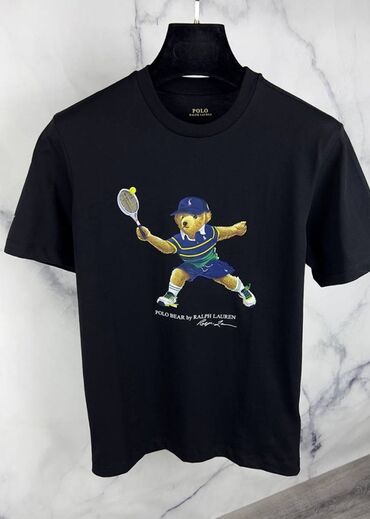 мужская футболка с рисунком: Мужская футболка, S (EU 36), Polo Ralph Lauren, Б/у, цвет - Черный, Самовывоз, Бесплатная доставка, Платная доставка