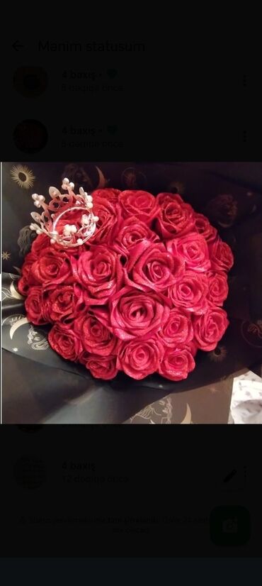 Buket güllər: Məhsul: Zərif dekorativ güllərdən hazırlanmış buketlər - Material — 8