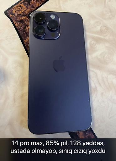 iphone 14 pro max yeni: IPhone 14 Pro Max, 128 GB, Deep Purple, Face ID — 1