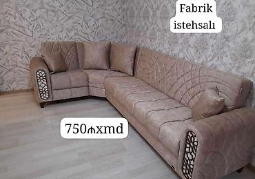 kontakt home divanlar: Fabrik istehsalı künc divan - L‑şəkilli, geniş oturacaq sahəsi - — 1