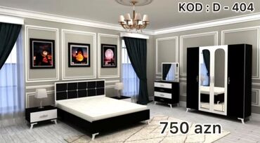 loft мебель: 2 односпальные кровати, Шкаф, Трюмо, 2 тумбы, Азербайджан, Новый