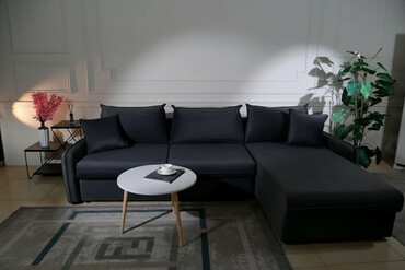 мойка дивана на дому: Угловой диван Анкара с мягкими подушками. Диван имеет удобную