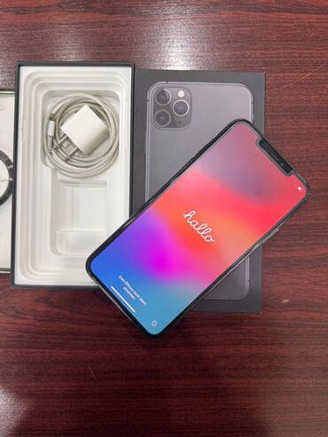 Apple iPhone: IPhone 11 Pro Max, 512 GB, Matte Space Gray, Zəmanət, Face ID, Sənədlərlə