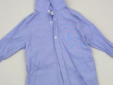 koszula 100 len: Shirt 7 years, condition - Very good, pattern - Monochromatic, color - Light blue