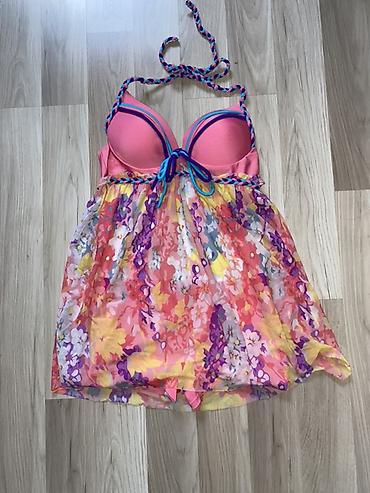 mayo: Qadın çimərlik dəsti – bikini üstü və şortlu tunik - Model: Halter — 2
