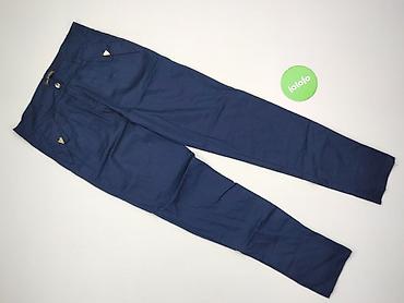granatowa: Denim Collection, Spodnie materiałowe damskie, rozmiar S — 2