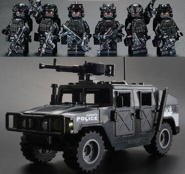 ночные смены работа: Игровой конструктор «Police Hummer» с тактическим отрядом - Набор