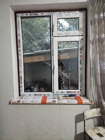 Готовые пластиковые окна: Пластик эшик терезелер МОСКИТНЫЕ СЕТКИ термо тёплая серия фасадное — 4