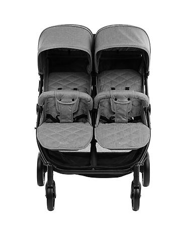 zextra kaputi: KIKKA BOO Happy 2 – kolica za blizance, light grey (SKU: KKB4) Kikka — 4