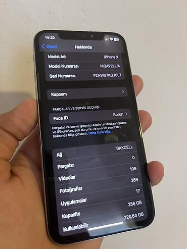 Apple iPhone: IPhone X, Gümüşü, Face ID -da lalafo.az — 9 Apple iPhone: IPhone X, Gümüşü, Face ID — 9