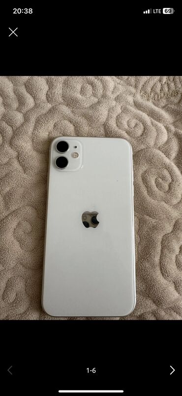 iphone xr купить бу: IPhone 11, Колдонулган, 64 ГБ, White Titanium, 76 %