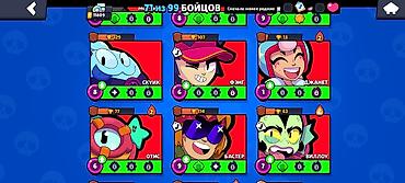 Другие игры и приставки: Аккаунт Brawl Stars - Трофеи: 11809 - Бойцы: 71 из 99 - Уровни сил: у — 9