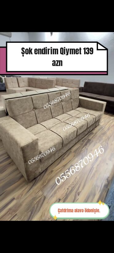 Sifarişlə divanlar: Divan, Qonaq otağı üçün, Parça, Bazalı, Açılan, Kitab — 6