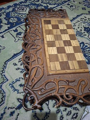Спорт и отдых: Деревянный набор для настольных игр: резная складная доска — 1