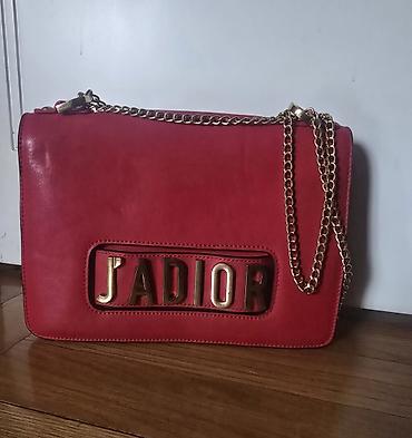 Torbe: Christin Dior J'adore kozna torba. J'ADIOR Shoulder Bag, crvena — 19