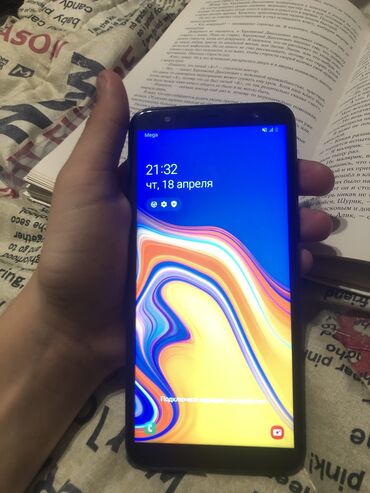 Samsung Galaxy J6 Plus, Б/у, 32 ГБ, цвет - Голубой, 1 SIM, 2 SIM
