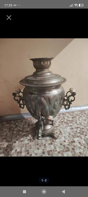 Klassik elektrik tokla isleyen metal samovar - Material: qalın lalafo.az -da Klassik elektrik tokla isleyen metal samovar - Material: qalın