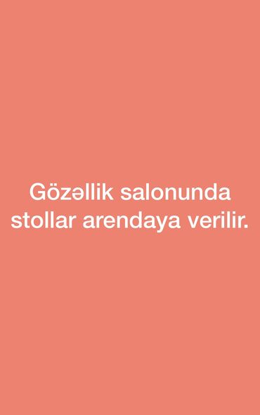 döner ustası: Gözəllik sonunda stollar arendaya verilir
