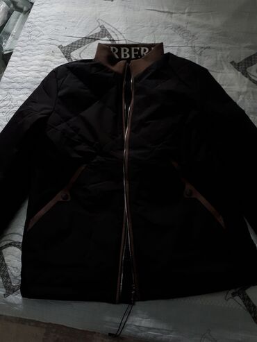 сумка мужская через плечо: Стеганая куртка Burberry - Цвет: черный с коричневыми вставками -