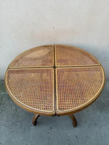 Stilski trpezarijski stolovi: Stari Thonet trpezarijski sto - Španska trska Stari Thonet — 7