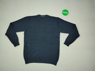 Bluzki: Sweter, M (EU 38), wzór - Jednolity kolor, kolor - Niebieski