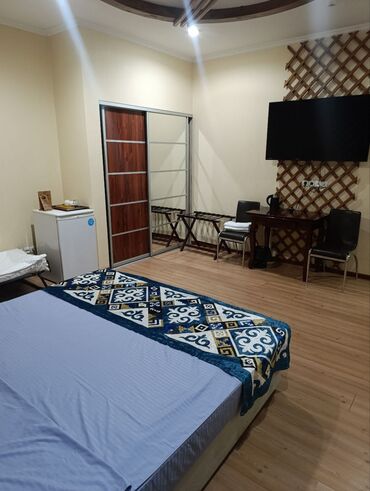 квартира бишкек долгосрочное: 1 комната, Душевая кабина, Постельное белье, Кондиционер