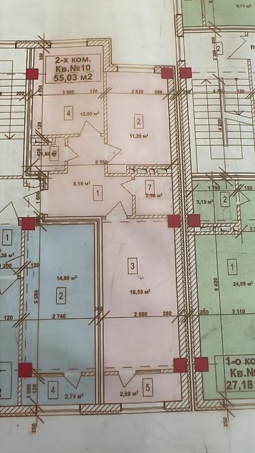 2 комнаты, 55 м², Элитка, 1 этаж, ПСО (под самоотделку)