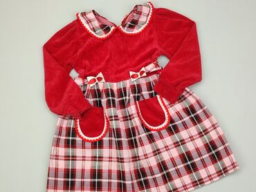 sukienka koszulowa w kratę: Sukienka, 5-6 lat, 110-116 cm, stan - Idealny