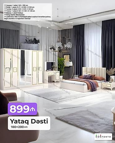 Ev və bağ: Yataq Dəsti – 160×200 sm Komplektə daxildir: - Çarpayı: 1 ədəd — 2