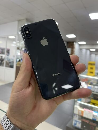 сколько стоит телефон айфон 10: IPhone X, Колдонулган, 256 ГБ, Space Gray, Коргоочу айнек, Каптама, 100 %