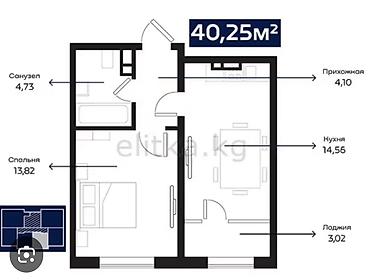 Продажа квартир: 1 комната, 40 м², 10 этаж, Свежий ремонт — 4