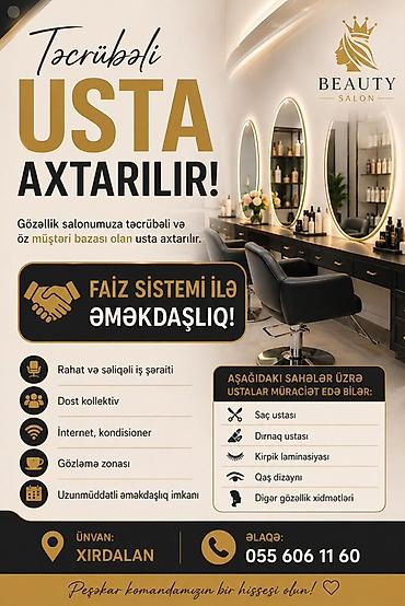 hotel işi: Qadın saç ustası tələb olunur, Faiz, 3-5 illik təcrübə — 1