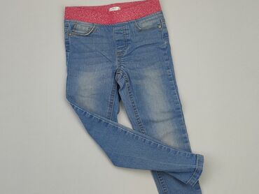 czarne poszarpane jeansy: Jeans, 4-5 years, 104/110, condition - Good