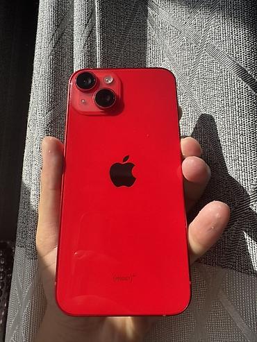 aiphone 13: IPhone 14, Б/у, 128 ГБ, Красный, Чехол, 85 % — 1