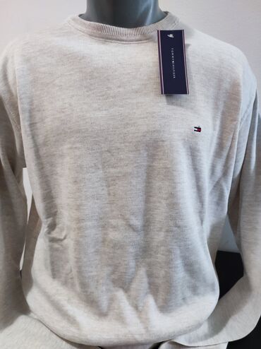 Džemperi: Džemper, Tommy Hilfiger, bоја - Siva, Pamuk — 13