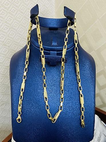 Zərgərlik əşyaları: Boyunbağı, Versace, Sarı qızıl, 585 Əyar, 14 g, Pulsuz çatdırılma — 2